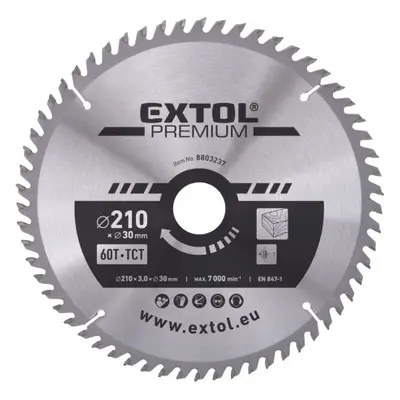 Extol Premium 8803237 kotouč pilový s SK plátky 210x2,2x30 mm, 60T