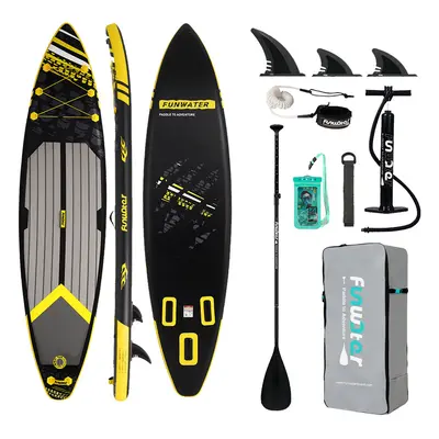 KUBIsport 05-PB350-CRN Paddleboard 350x84x15 cm s příslušenstvím černožlutý