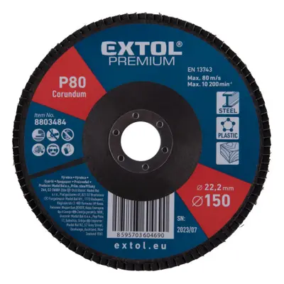 Extol Premium 8803484 kotouč lamelový šikmý korundový, O150mm, P80