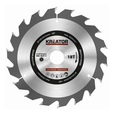 Kreator KRT020404 - Pilový kotouč na dřevo 140mm, 18T