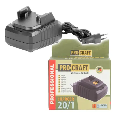 Procraft 20/1 nabíječka, pro Li-ion baterie Rychlé nabíjení pro baterku