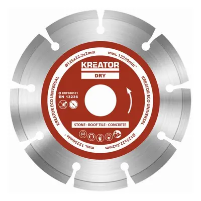 Kreator KRT080101 - Diamantový kotouč segmentový 125mm UNIVERZAL 3ks sada