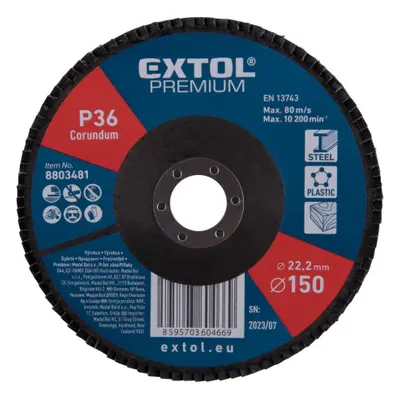 Extol Premium 8803481 kotouč lamelový šikmý korundový, O150mm, P36