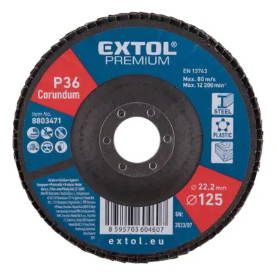 Extol Premium 8803471 kotouč lamelový šikmý korundový, O125mm, P36