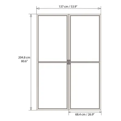 Palram Dveře s moskytiérou pro Torino 3 x 4,25 (šedé)