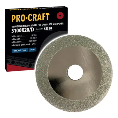 Procraft S100X20/D brusný kotouč pro ostřičku pilových kotoučů SS350