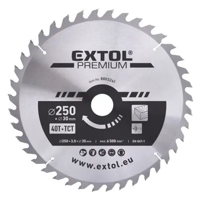 Extol Premium 8803241 kotouč pilový s SK plátky 250x2,2x30 mm, 40T