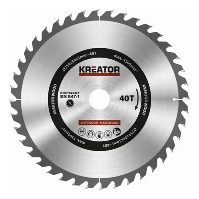 Kreator KRT020427 - Pilový kotouč na dřevo 254mm 40T