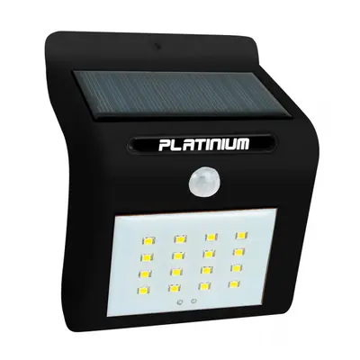 Platinium Nástěnné solární LED světlo s detektorem pohybu černá