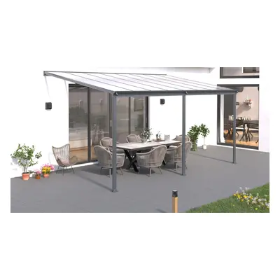 Hliníková pergola LANITPLAST WALL 43 FSX antracit + čirý PC LG4313