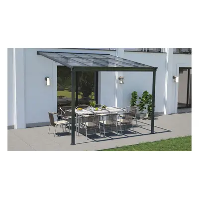 Hliníková pergola LANITPLAST WALL 33 FSX antracit + čirý PC LG4304