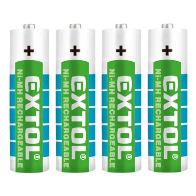 Extol Energy 42061 baterie nabíjecí, 4ks, AA (HR6), 1,2V, 2400mAh, NiMh