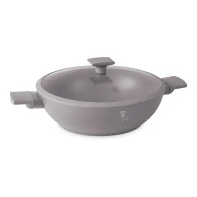 BERLINGERHAUS Pánev WOK s titanovým povrchem a poklicí 30 cm Taupe Collection BH-8095