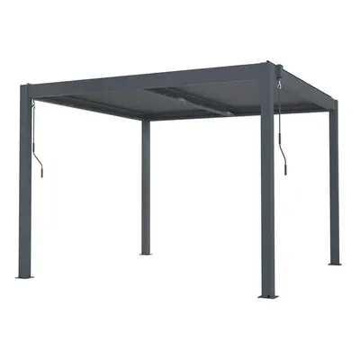 Bioklimatická pergola G21 Austin 3x3 m, antracitová hliníková