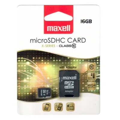 MicroSDHC 16GB CL10 + adpt 854717 MAXELL