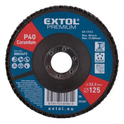 Extol Premium 8803472 kotouč lamelový šikmý korundový, O125mm, P40