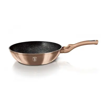 BERLINGERHAUS Wok s mramorovým povrchem 30 cm Rosegold Metallic Line BH-6171