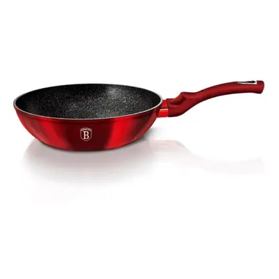 BERLINGERHAUS Wok s mramorovým povrchem 28 cm Burgundy Metallic Line BH-1267