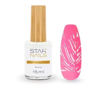 Starnails Stamping Nail Polish Starnails, 15ml - White - zdobicí lak