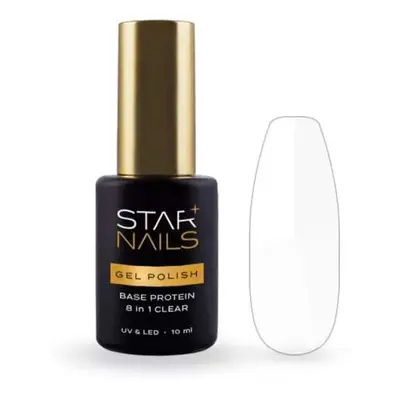 Starnails UV/LED Gel Polish Pro Base Protein 8in1 Clear, 10ml – podkladová báze