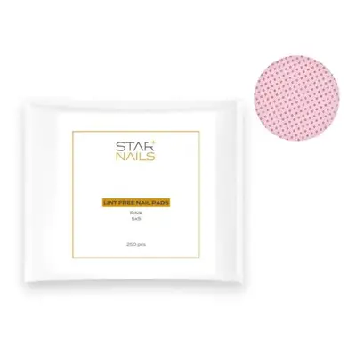 Starnails Lint Free Nail Pads Starnails, 5x5 - pink - netřepivé polštářky na nehty růžové, 250 k