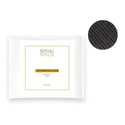 Starnails Lint Free Nail Pads Starnails, 5x5 - black- netřepivé polštářky na nehty černé, 540 ks