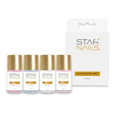 Starnails Sada STARNAILS Cuticle Oil Drops Set - sada 4 olejíčků na nehty