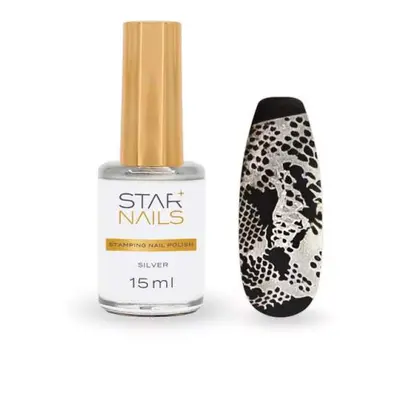 Starnails Stamping Nail Polish Starnails, 15ml - Silver - zdobicí lak