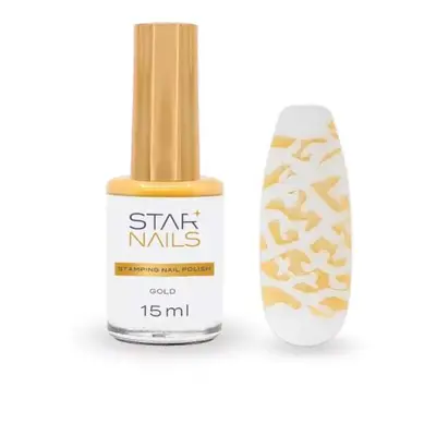 Starnails Stamping Nail Polish Starnails, 15ml - Gold - zdobicí lak