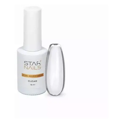 Starnails UV/LED Gel Build It Brush Clear, 15ml - stavební gel