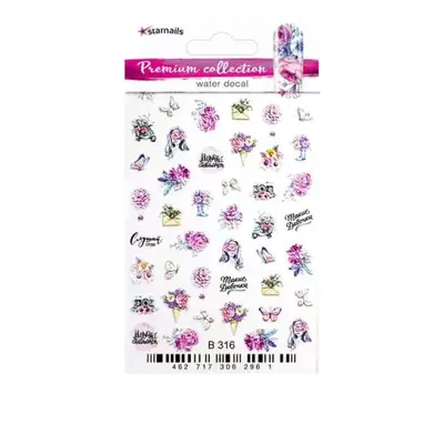 Starnails 3D vodolepky/obtisky PREMIUM XL - B316