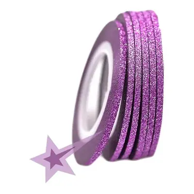 Starnails Samolepící zdobící páska na nehty sparkle fialová, 2mm