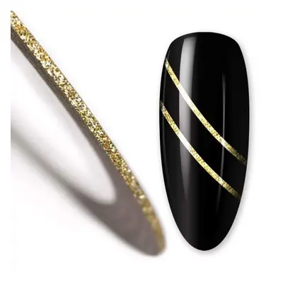 Starnails Samolepící zdobící páska na nehty Gold Glitter - 1 mm