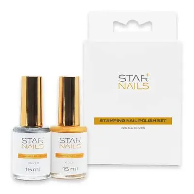 Starnails Sada STARNAILS Stamping Nail Polish Gold & Silver - razítkovací laky