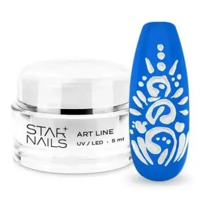 Starnails UV/LED Gel Art Line, 5ml, SN 1700 - White - barevný gel