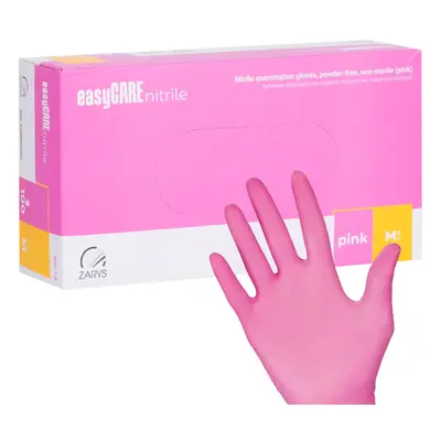 Starnails Nitrilové rukavice bez latexu, růžové (M) - 50 párů