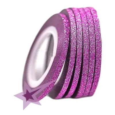 Starnails Samolepící zdobící páska na nehty sparkle růžová, 3mm