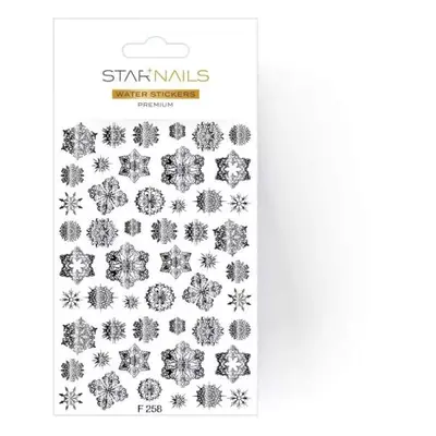 Starnails 2D vodolepky/obtisky PREMIUM - F258 silver