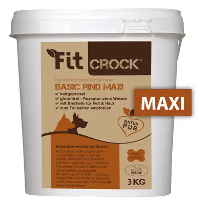 cdVet Fit-Crock Basic Hovězí - granule lisované za studena Balení: 3 kg - MAXI