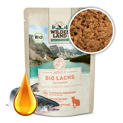 Wildes Land WL Kapsička pro kočky - Losos (Bio) - 85 g Váha: 85 g