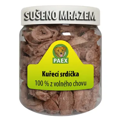 Paex Kuřecí srdíčka, mrazem sušená 60 g Váha: 60 g