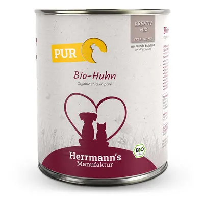 Herrmann's Konzerva pro psy a kočky - Kuřecí maso (Bio) Váha: 800 g