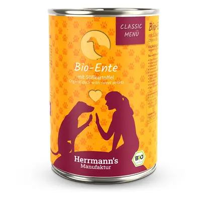 Herrmann's Konzerva pro psy - Kachní maso s batáty (Bio) Váha: 400 g