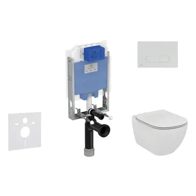 Ideal Standard ProSys - Set předstěnové instalace, klozetu a sedátka Tesi, tlačítka Oleas M1, b