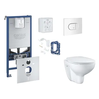 Grohe Rapid SLX - Set předstěnové instalace, klozetu, sedátka SoftClose a tlačítka Arena Cosmopo