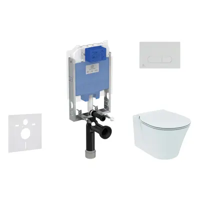 Ideal Standard ProSys - Set předstěnové instalace, klozetu a sedátka Connect Air, tlačítka Olea