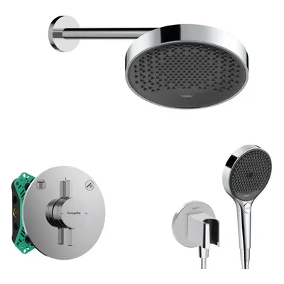 Hansgrohe - Sprchový set s baterií pod omítku, s tělesem, průměr 25 cm, 3 proudy, chrom SANI21HH