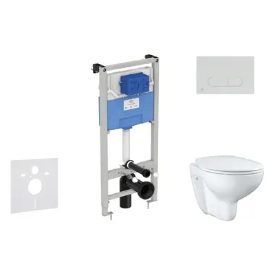 Ideal Standard ProSys - Set předstěnové instalace, klozetu a sedátka Bau Ceramic, tlačítka Olea