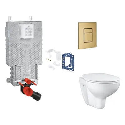 Grohe Uniset - Set předstěnové instalace, klozetu, sedátka SoftClose, tlačítka Skate Cosmopolita