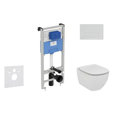 Ideal Standard ProSys - Set předstěnové instalace, klozetu a sedátka Tesi, tlačítka Oleas M2, c